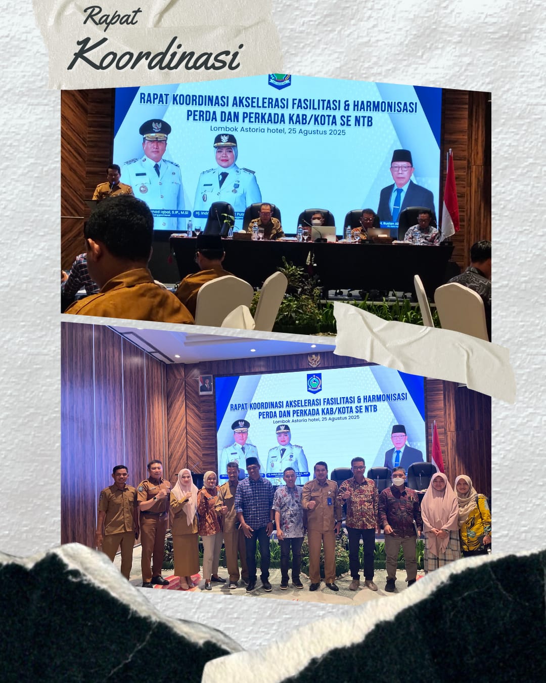 Rapat Koordinasi Akselerasi fasilitasi & Harmonisasi Perda & Perkada Kab/Kota Se NTB